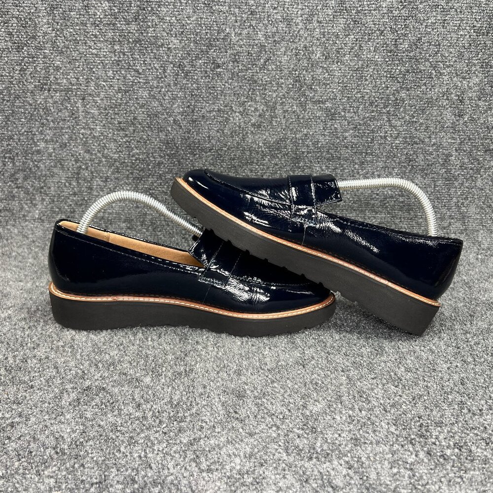 Naturalizer Adaline Loafers Womens Size 10 Dark Blue Patent Leather Slip On Shoe - Picture 7 of 12